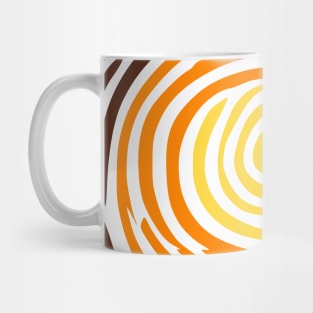 Spiral Yellow Orange Abstract Art Mug